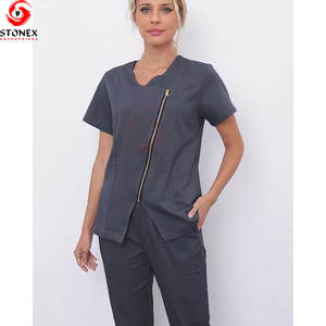 Uniformes de Hospital Personalizados con Logotipo, Transpirables, de Poliéster y Spandex, con Detección de Agujas, de Alta Calidad, Precio al por Mayor - Product Image 2