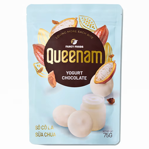Bonbons solides au chocolat pur blanc Queenam de qualité supérieure, certifiés HALAL, OEM/ODM, yaourt, collations, 75 g, fournisseur d'exportation, prix attractif - Product Image 1