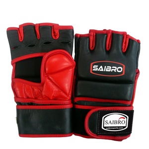 Guantes MMA de alta calidad hechos a medida, gran oferta de cuero para Grappling Gym Boxing Fighting Training con empuñaduras seguras - Product Image 1