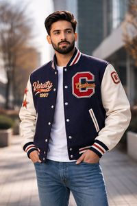 High Quality <b>Men's</b> Wool Varsity <b>Jacket</b> Custom Winter <b>Baseball</b> Hooded Quick Dry Breathable with Anti-Bacterial OEM Service - Product Image 5