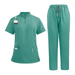 Le personnel hospitalier frotte les ensembles d'uniformes en gros | Anti-rides de qualité supérieure à bas quantité minimale de commande personnalisé - Product Image 2