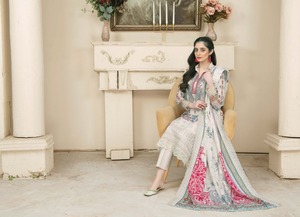 Combinaisons confortables en coton/pelouse pour femmes pakistanaises à prix raisonnable Robe Femmes Costumes d'été en coton/pelouse pakistanais - Product Image 6