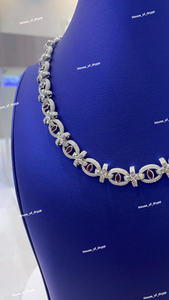 Collar de Plata 925 con Acabado de Diamantes Moissanite, Joyería Elegante para Novias, para Mujer - Product Image 3