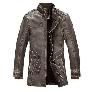 Veste en cuir zippée à manches longues avec logo personnalisé Meilleur prix Durable 2025 High Street Fashion pour hommes - Product Image 6