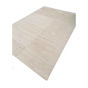 Tapis en laine tissé à la main Contour Ivory, coton biologique et jute, design puzzle rectangulaire pour salon et couloir - Hwl-260 - Product Image 2