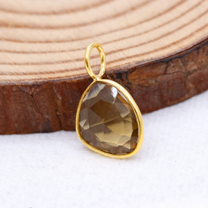 Natural Golden Citrine Gemstone 925 <b>Solid</b> Sterling Silver <b>Gold</b> Plated Handmade Women <b>Pendant</b> Jewelry for Wholesale - Product Image 1