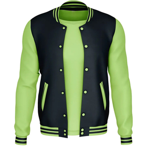Chaqueta universitaria de diseño superior para hombre, chaqueta de béisbol universitaria cómoda con cuello levantado de lona de alta calidad con estampado personalizado para hombre - Product Image 1
