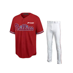 Prix de gros Ensembles d'uniformes de baseball légers et respirants de haute qualité personnalisables pour hommes adultes 100% polyester - Product Image 1