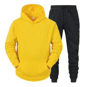 OEM Venta al por mayor de los hombres del deporte gimnasio con capucha cremallera completa chándal de algodón de peso pesado logotipo personalizado de impresión patrón sólido de alta calidad - Product Image 1
