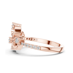 18KT, 14KT, 10KT Gold Lab Diamond Ladies <b>Ring</b> VVS-VS EF Clarity Rose, Yellow, White Gold 0.302 CT Moissanite & Lab - Product Image 6