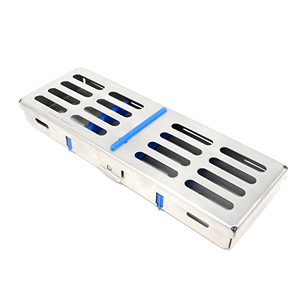 Boîte de stérilisation dentaire manuelle, support de cassette, plateau en acier inoxydable, autoclavable, organisateur pour instruments dentaires, instruments médicaux - Product Image 2