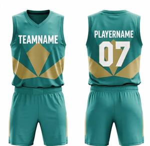 ชุดบาสเก็ตบอลผู้ใหญ่แบบสั่งทำพิเศษ พิมพ์ลายแบบ Sublimation คุณภาพสูง พร้อมปักโลโก้ทีม ออกแบบเองได้ สำหรับฤดูร้อน แบบไม่มีแขน ผลิตจากโพลีเอสเตอร์ 100% ไซส์พลัส - Product Image 5