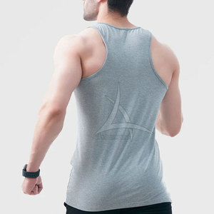 Fitness Tank Top 100% algodón/poliéster hombre GYM Tank Top en precio razonable Impresión de marca personalizada - Product Image 3