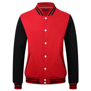 OEM de alta calidad parche bordado hombres Universidad personalizado béisbol bombardero Letterman Crop cuero manga más tamaño Varsity chaqueta - Product Image 4