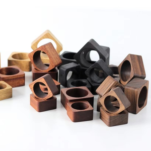 Servilletero Regalos Restaurantes Madera de haya Vajilla artesanal redonda Decoración Servilleteros de madera Servilletero por Javed artesanías - Product Image 1