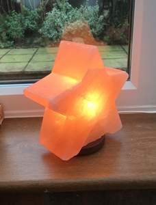 USB Carved <b>Star</b> Shape Pink Himalayan Salt <b>Lamp</b> Eco-Friendly Home Decoration Nautical and Love Style for Christmas - Product Image 3