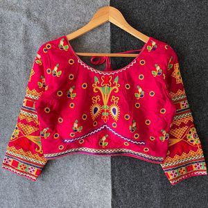 Navratri คอลเลกชั่นใหม่ผ้าคอตตอนแบบพิเศษพร้อมเสื้อทำงานปักลายแฟชั่นสำหรับผู้หญิง - Product Image 2