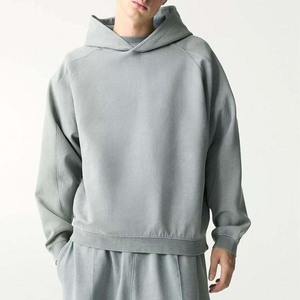 Wholesale Custom <b>Hoodies</b> Logo Printing <b>Men's</b> Oversized Fleece <b>Hoodies</b> <b>Grey</b> Cotton Pullover <b>Hoodies</b> <b>Men</b> - Product Image 1