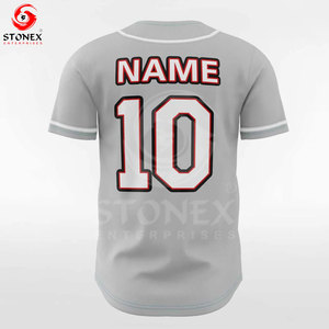 Ensemble de maillots d'équipe de baseball personnalisés avec logos et designs propres Vêtements de sport respirants 100% polyester unisexe - Product Image 4