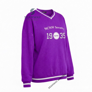 เสื้อสเวตเชิ้ต NCVW Sorority แบบลำลอง ผ้าฝ้าย คอกลม ทรงโอเวอร์ไซส์ ปักลาย พรีเมียม สำหรับผู้หญิง - Product Image 2