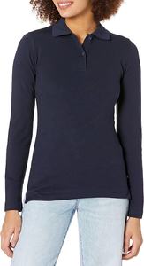 Pique <b>Polo</b> Shirts <b>Long</b> <b>Sleeve</b> <b>Women</b> Casual - Product Image 5