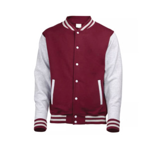 Veste universitaire de style streetwear pour hommes logo personnalisé col montant OEM veste de designer en toile vierge en cuir pour hommes - Product Image 2