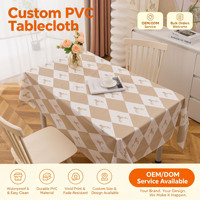 Nappe vintage en PVC, couverture de table décorative à losanges pour la salle à manger, les banquets, vente en gros personnalisée