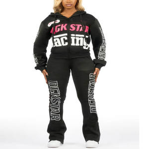 Women Extra High Waist Slim Fit Casual Jogging Suit Zipper Jacket and <b>Pants</b> Outfit for Everyday Comfort - Product Image 4