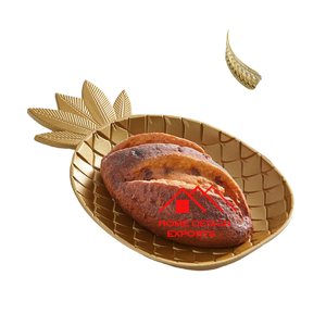 Plateau décoratif pour mariage et fête Plateau décoratif en aluminium plaqué or 2024 Forme plaquée or - Product Image 3