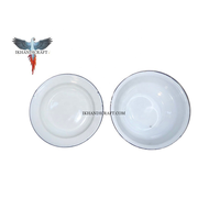 Plateau de service bas en acier inoxydable blanc émaillé, personnalisé, écologique, style européen, pour petit-déjeuner, déjeuner, buffet, camping - Vente en gros