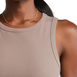 Personnalisé Haute Performance Séchage Rapide Gym Workout Débardeurs Femmes Couleur Unie Casual Débardeur Sans Manches Yoga Tops - Product Image 2