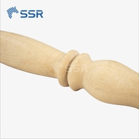 Balustres en bois de caoutchouc SSR VINA, balustrades en bois, piliers en bois tournés, composants en bois pour systèmes d'escaliers