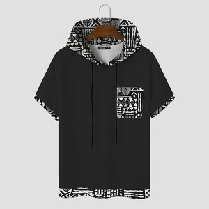 Camisetas de verano 2024 para hombre, camisetas de manga corta con estampado geométrico de retazos, camisetas informales, camisetas de gran tamaño - Product Image 5