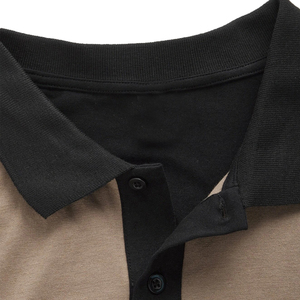Polos d'extérieur en tissu tricoté à manches courtes pour hommes de haute qualité T-shirt respirant pleine longueur en couleur unie décontracté - Product Image 5