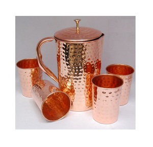 Tablette de haute qualité Avantages Ayurveda Pichet d'eau martelé en cuivre antique de cruche d'eau en cuivre à un prix abordable - Product Image 5