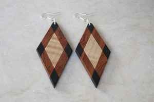 Nouvelle mode bijoux en résine faits à la main boucles d'oreilles pendantes véritable fleur pendentif avec résine pressée à la main - Product Image 2