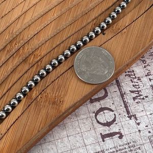 Perles Sterling 18 Pouces Collier 6mm Main Strung Élégant En Argent Sterling Bijoux Faits À La Main Cadeau Pour Les Femmes - Product Image 4