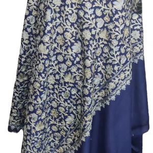 Handmade Pure <strong>Silk</strong> <strong>Pashmina</strong> <strong>Shawl</strong> Jacquard Embroidered with Custom Printed Designs for Winter Ready Manufacturer Customization - Product Image 1