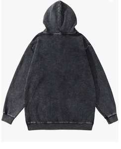 Sweat-shirt à capuche unisexe à imprimé graphique, haut ample pour homme, streetwear vintage décontracté, tunique taille XXS, haut esthétique uni - Product Image 2