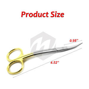 Ciseaux La Grange TC 4.52 pouces en acier inoxydable de haute qualité Fournisseur en vrac Instruments médicaux chirurgicaux orthodontiques dentaires - Product Image 3