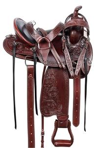 Selles de cheval en cuir véritable de qualité supérieure Ensemble élégant d'endurance occidentale et de tack de course anglaise - Product Image 6