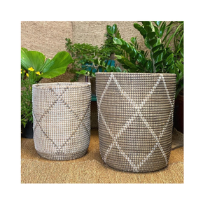 สินค้าหัตถกรรมเวียดนามเป็นมิตรกับสิ่งแวดล้อมตะกร้าหญ้าทะเลพืชดีไซน์ใหม่ 2024 ตะกร้าเก็บขายส่ง - Product Image 1