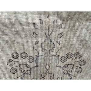 Tapis vintage 5,6 x 9,3 pieds, grand tapis turc, tapis oriental brun gris - Product Image 5