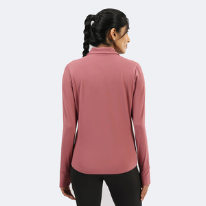 Women's Full Sleeve Zipper Jacket With Convertible Collar And Side Pockets Solid Color Windproof Fitness <b>Top</b> For All Seasons - Product Image 2