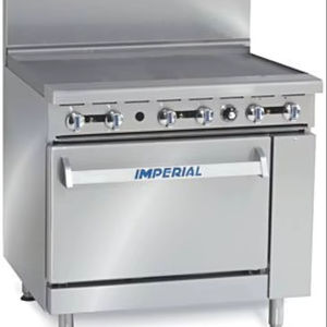 เตาแก๊สเชิงพาณิชย์คุณภาพสูง Imperial IR-6-C ขนาด 36 นิ้ว 6 หัวเตา พร้อมเตาอบลมร้อนขนาด 26.5 นิ้ว - Product Image 2