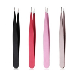 Pinzas para cejas puntiagudas de acero inoxidable profesionales al por mayor de colores personalizados de estilo afilado por Gray Rocks - Product Image 1