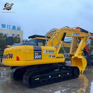 Excavadora de cadenas Komatsu PC200 usada, 20 toneladas, cucharón de 1m³, marca original japonesa, excavadora de construcción mediana, pocas horas, certificación CE - Product Image 3