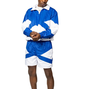 Nouveaux hommes hiver décontracté surdimensionné coupe-vent veste et short ensemble Polyester coton séchage rapide - Product Image 4