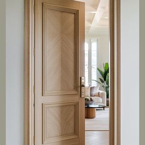 Élégante <span class=keywords><strong>Porte</strong></span> Battante <span class=keywords><strong>Intérieure</strong></span> en Bois Massif Insonorisée pour Votre Bibliothèque ou Bureau à Domicile Paisible - Product Image 2