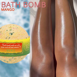 Bombes de bain effervescentes à la mangue juteuse, soin hydratant tropical pour la peau, cosmétiques artisanaux, production Lettonie, marque privée, commandes en gros - Product Image 3
